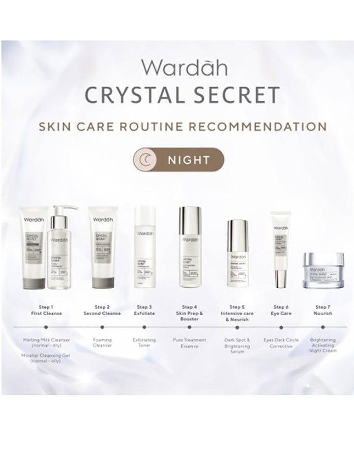 Wardah Crystal Secret Foaming Cleanser with Natural AHA+PHA 100 ml