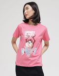 Nevada Tasmania Print Kaos Casual Wanita