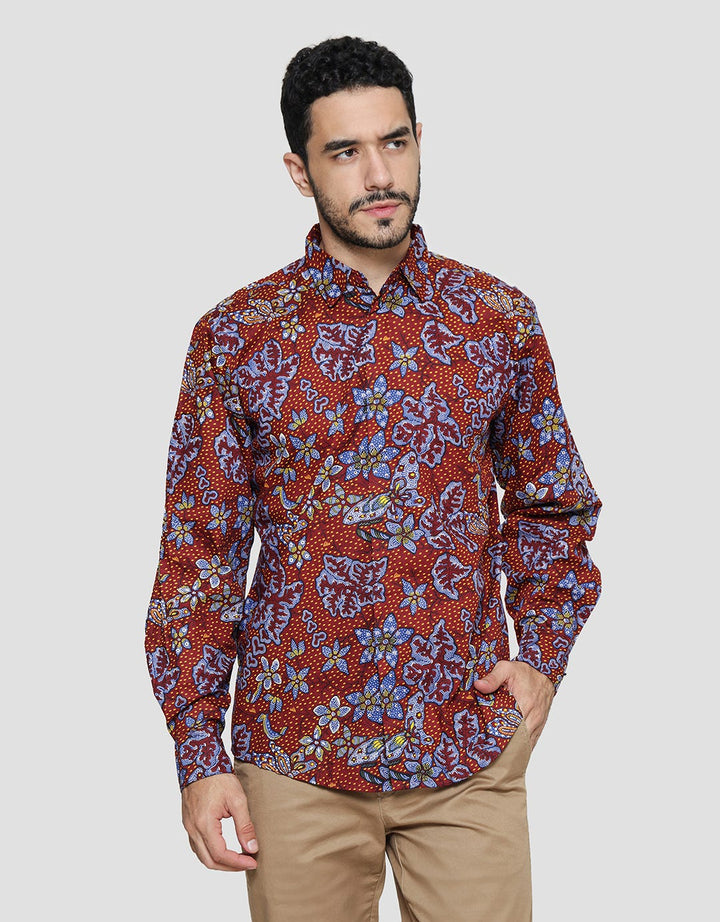 Arjuna Weda Body Fit Sawat Nitik Rentes Men's Shirt
