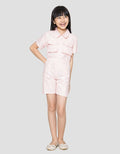 Little M Jumpsuit Celana Kantong Kargo Midi Dress Anak Perempuan