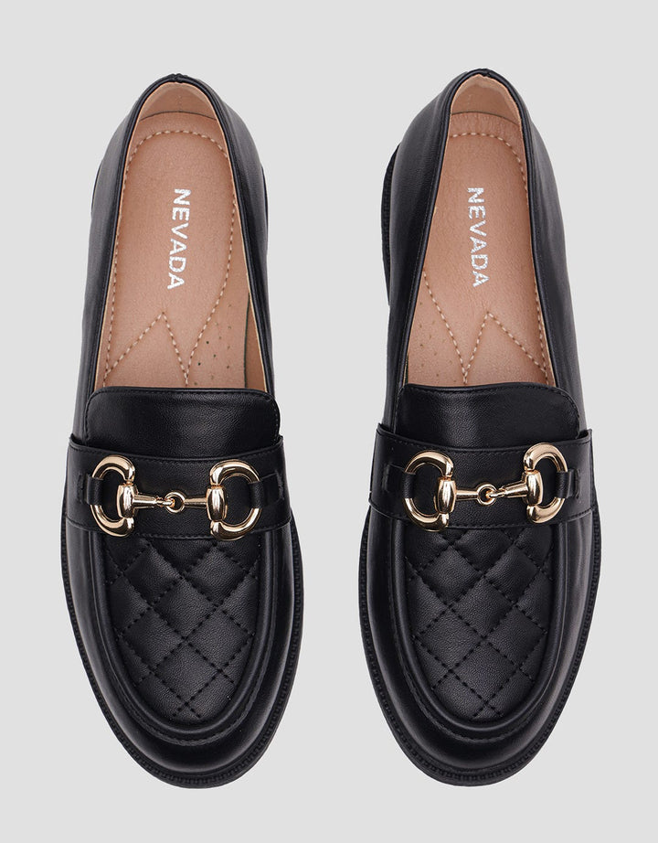 Nevada Quilted Moccasin Sepatu Slip On Wanita