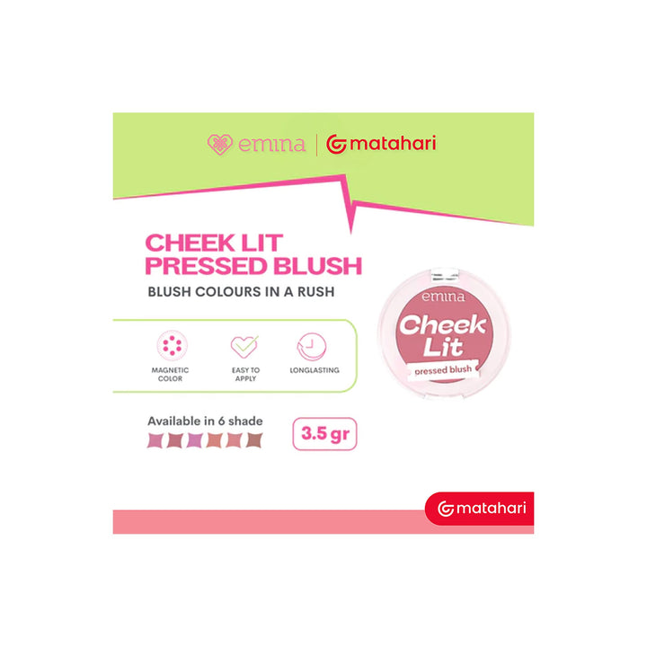 Emina Cheek Lit Pressed Blush Bittersweet 3.5 g