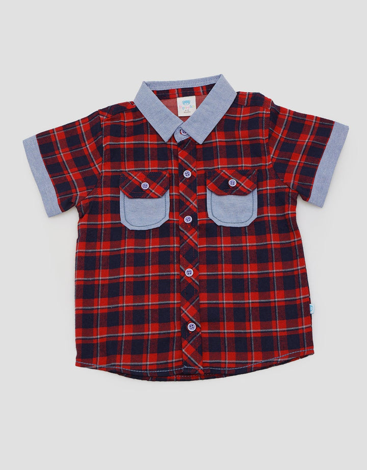 Pipiniko Short Sleeve Shirt Kotak Yd 2