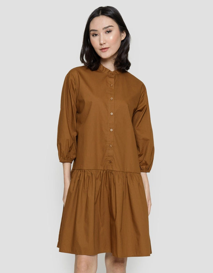 Suko Babydoll Woven Lengan 3/4 Dress