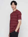 Cole Short Sleeve T-Shirt Stripe Twill Knit
