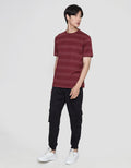 Cole Short Sleeve T-Shirt Stripe Twill Knit