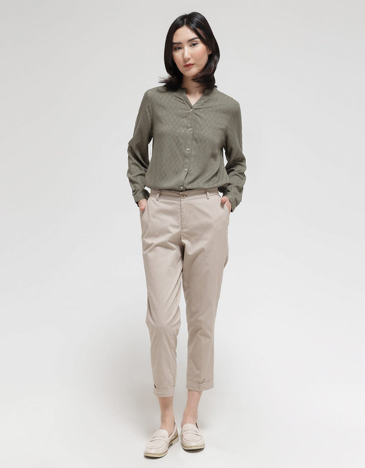 Nevada Woven Plain Look Celana Panjang Wanita