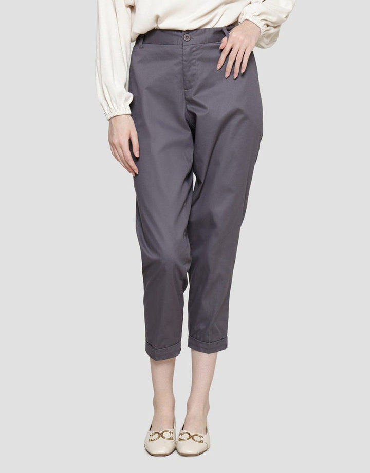 Nevada Woven Plain Look Celana Panjang Wanita