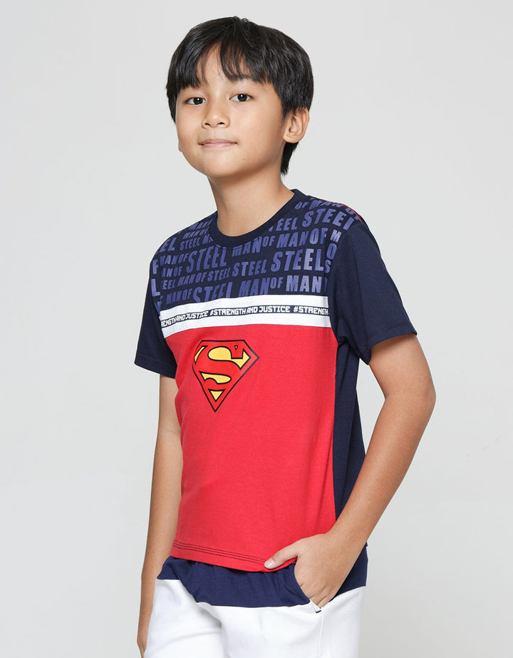 Character Boys T-shirt Print Superman Logo Center Strip