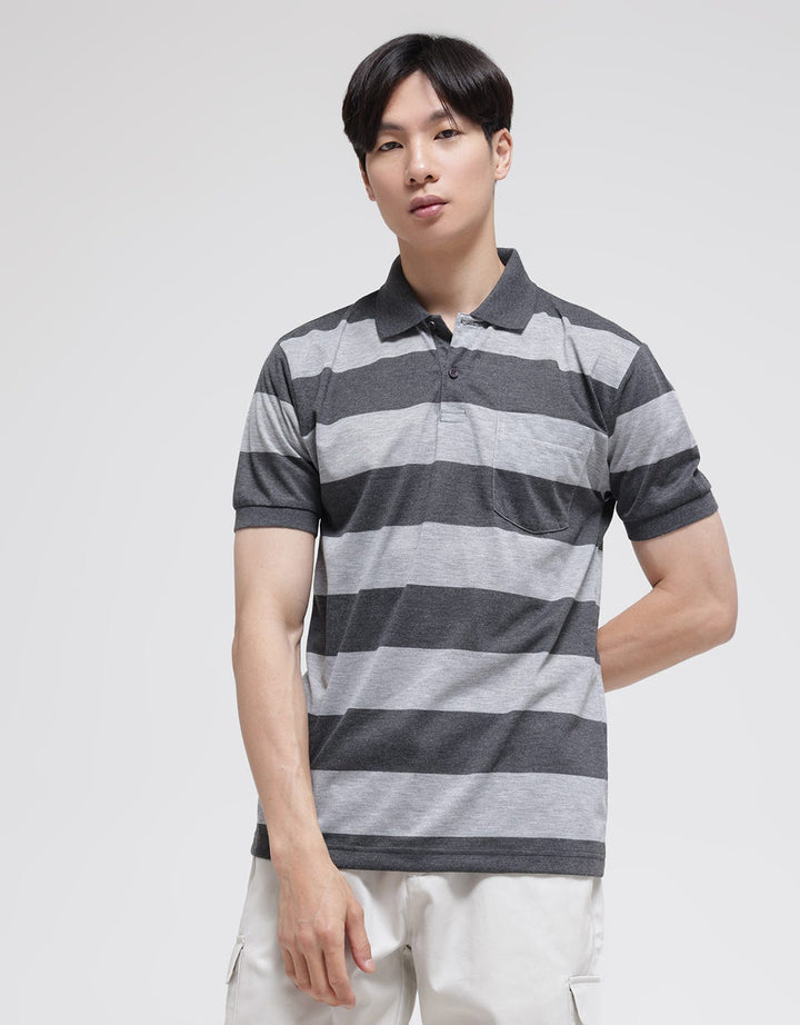 Anyday Stripe Sleeve Polo Shirt Pria