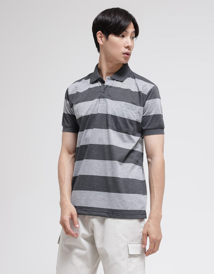 Anyday Stripe Sleeve Polo Shirt Pria