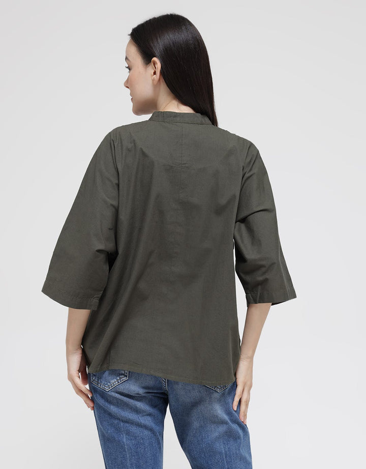 Lois Girl Cotton Blouse Button
