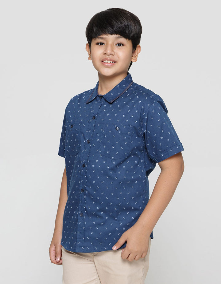 Aero Short Sleeve Shirts Kantong Print Jangkar