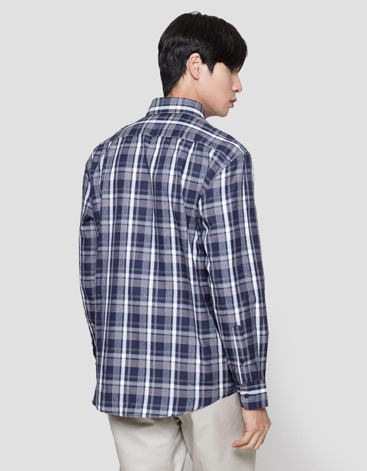 Cole Long Sleeve Shirt Regular Cotton Big Checks 36