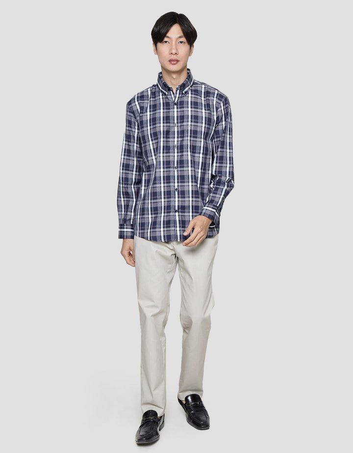 Cole Long Sleeve Shirt Regular Cotton Big Checks 36