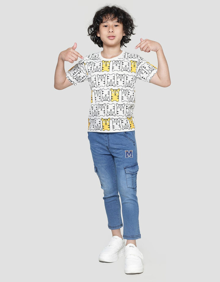 Little M Tiger Fullprint Kaos Anak Laki-laki