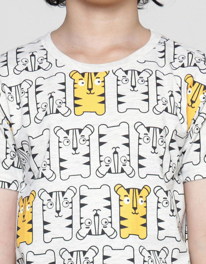 Little M Tiger Fullprint Kaos Anak Laki-laki