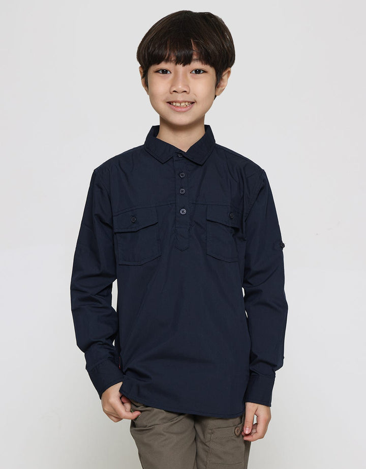 Pingu Basic Kemeja Panjang Anak Laki Laki