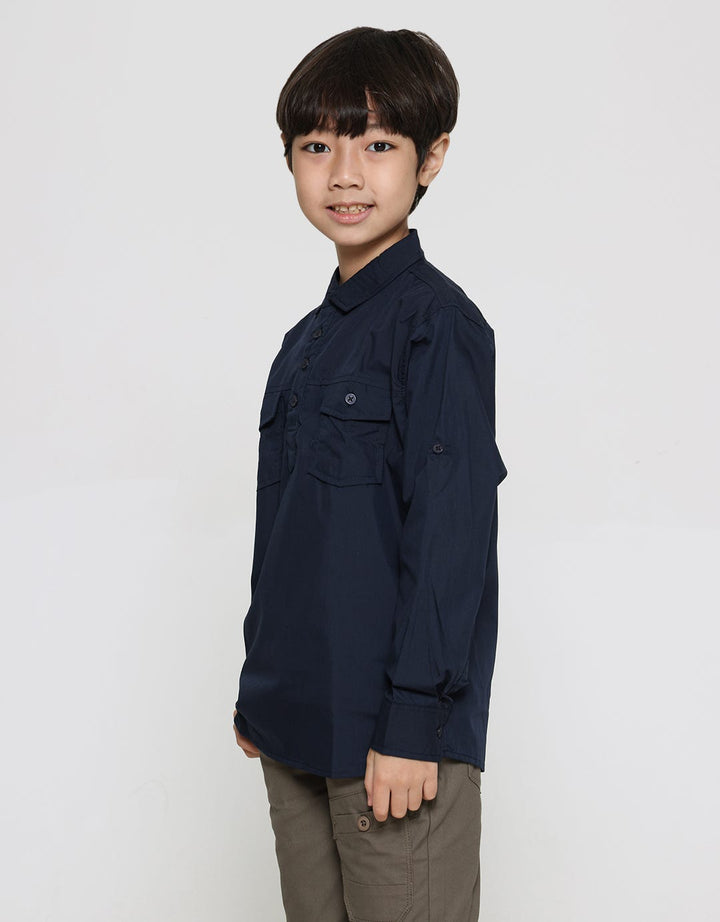 Pingu Basic Kemeja Panjang Anak Laki Laki