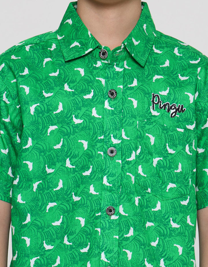 Pingu Abstract Ocean Boys Shirt
