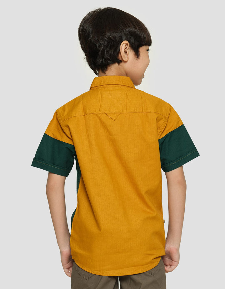 Pingu Color Block Boys Short Sleeve Shirt