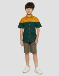 Pingu Color Block Boys Short Sleeve Shirt