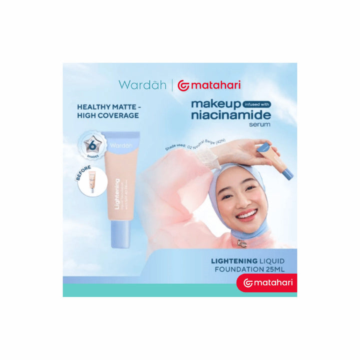 Wardah Lightening Liquid Foundation 06 Neutral Sand (42N) 25 ml