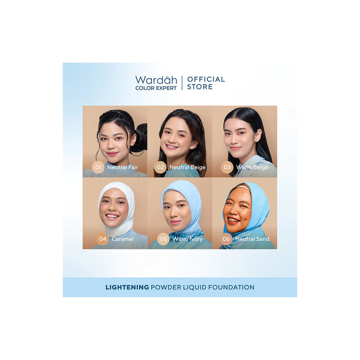 Wardah Lightening Liquid Foundation 06 Neutral Sand (42N) 25 ml