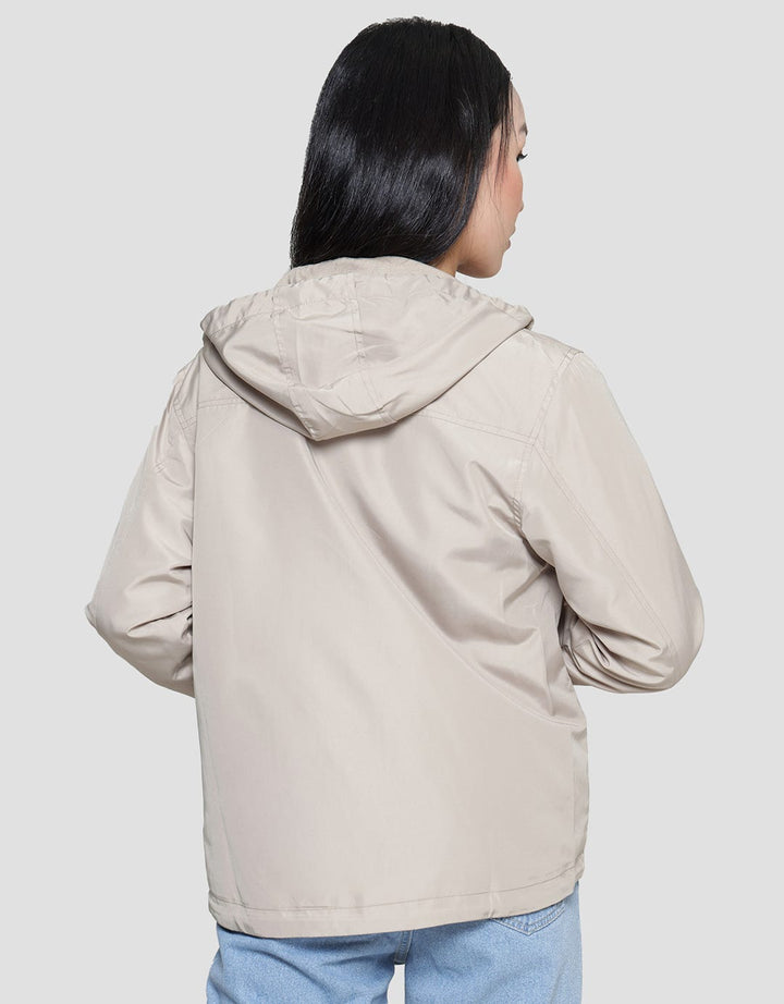 Nevada Jaket Wanita Solid Hoodie Zipper And Pocket