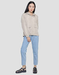 Nevada Jaket Wanita Solid Hoodie Zipper And Pocket