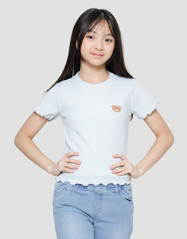 Nevada Bear Embro Kaos Anak Perempuan