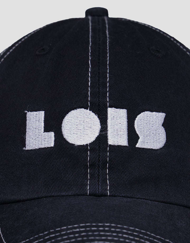 Lois Embroidery Brand Logo Casual Topi Pria