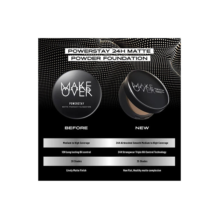 Make Over Powerstay 24H Matte Powder Foundation W33 Honey Beige 10 G