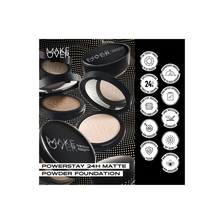Make Over Powerstay 24H Matte Powder Foundation W33 Honey Beige 10 G