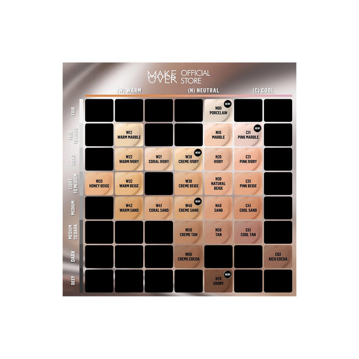 Make Over Powerstay 24H Matte Powder Foundation W33 Honey Beige 10 G