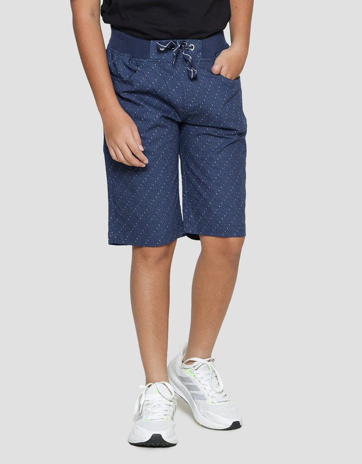 Nevada Canvas Crop Print Geometri Celana Pendek Anak Laki-Laki