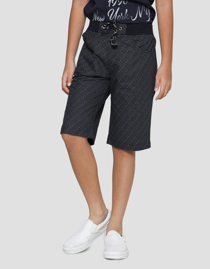 Nevada Canvas Crop Print Geometri Celana Pendek Anak Laki-Laki