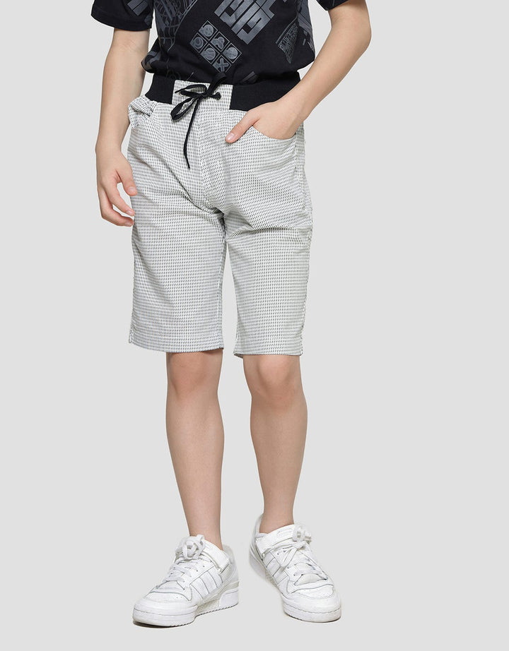 Nevada Woven Textured Geometri Celana Pendek Anak Laki-Laki