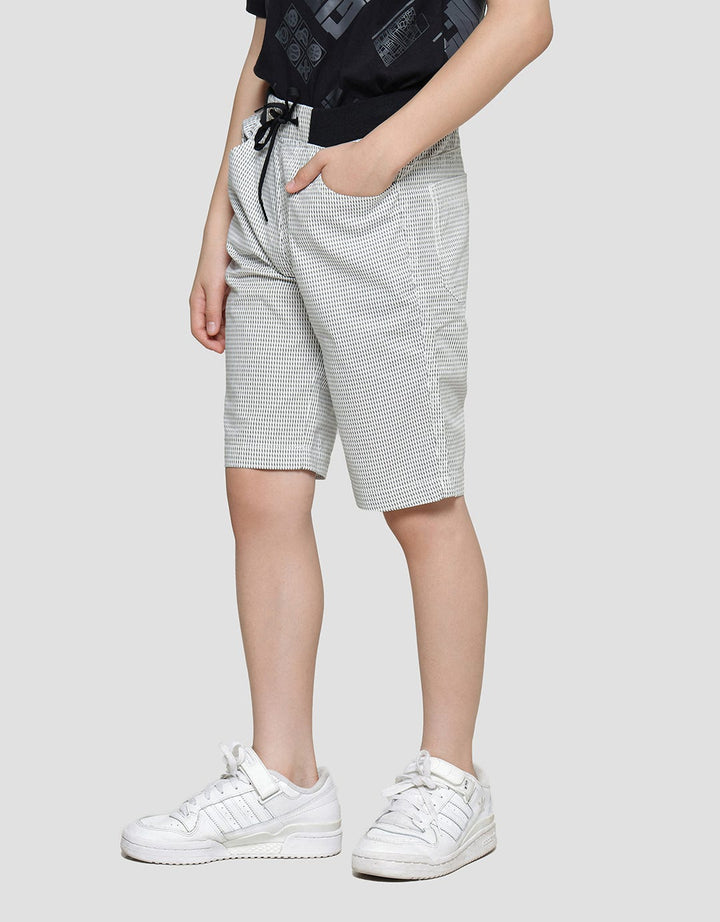 Nevada Woven Textured Geometri Celana Pendek Anak Laki-Laki