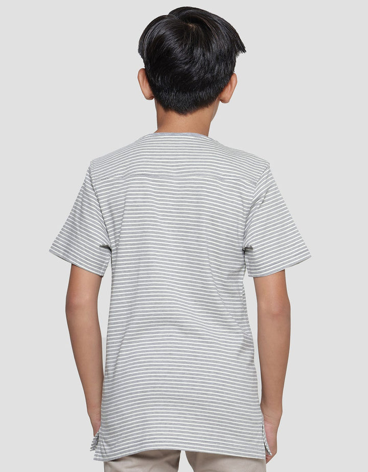 Nevada Henley Stripes Kaos Anak Laki-laki