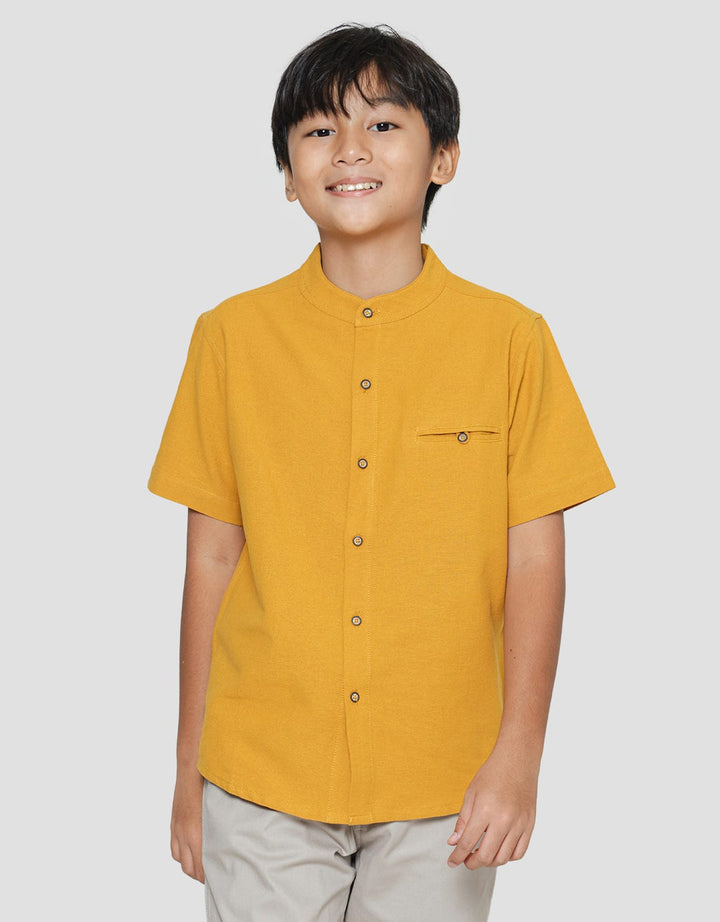 Nevada Kemeja Koko Lengan Pendek Linen Crepe Anak Laki-laki