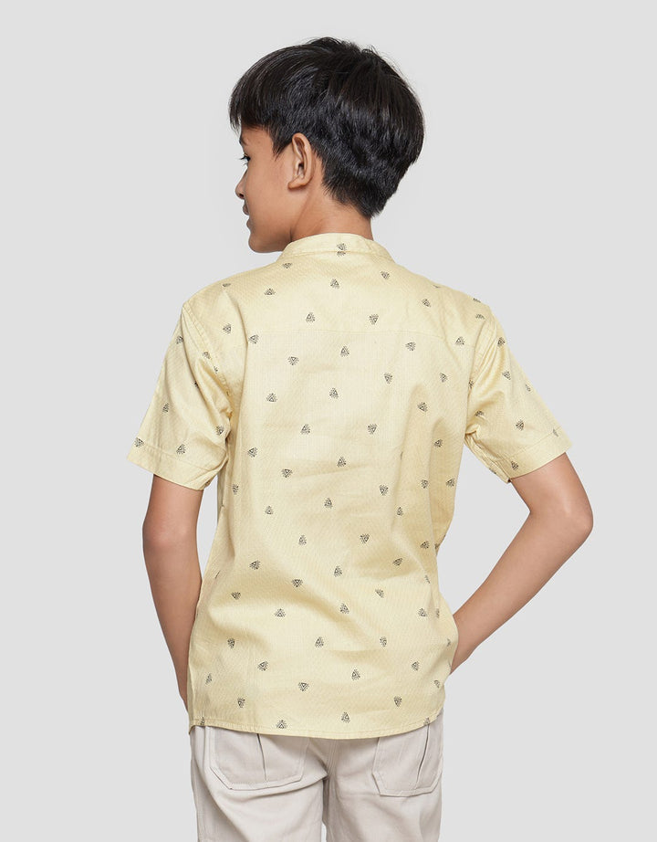 Nevada Casual Dobby Geometry Ethnic Boys Koko Shirt