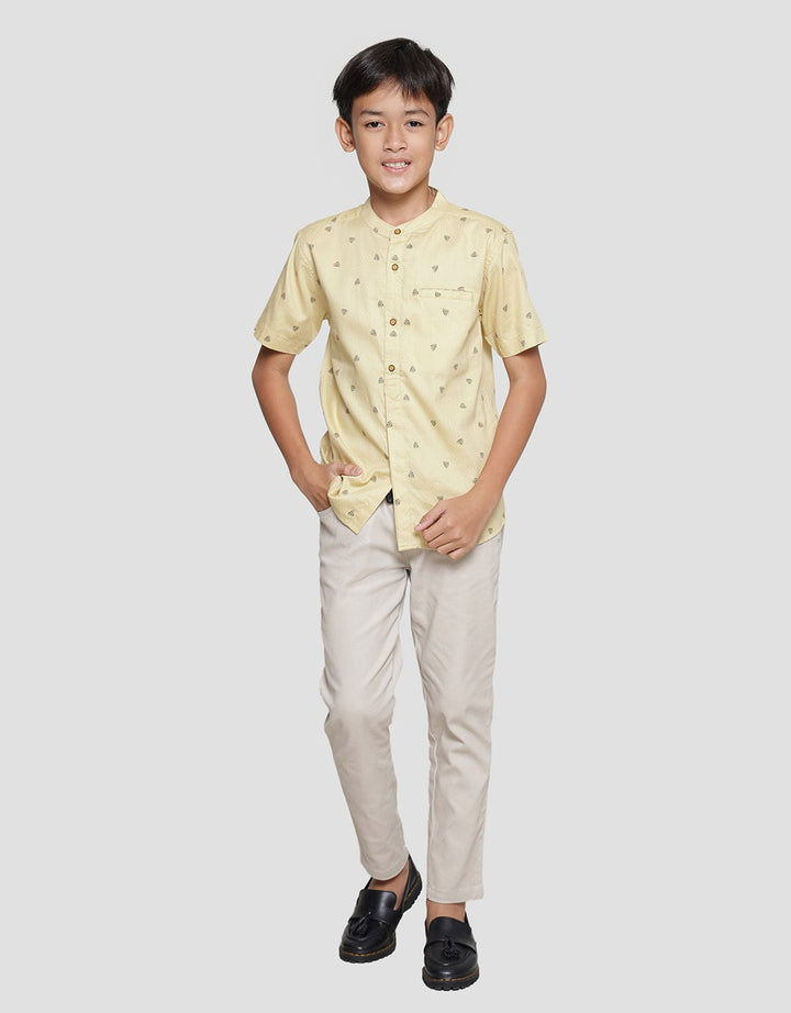 Nevada Casual Dobby Geometry Ethnic Boys Koko Shirt