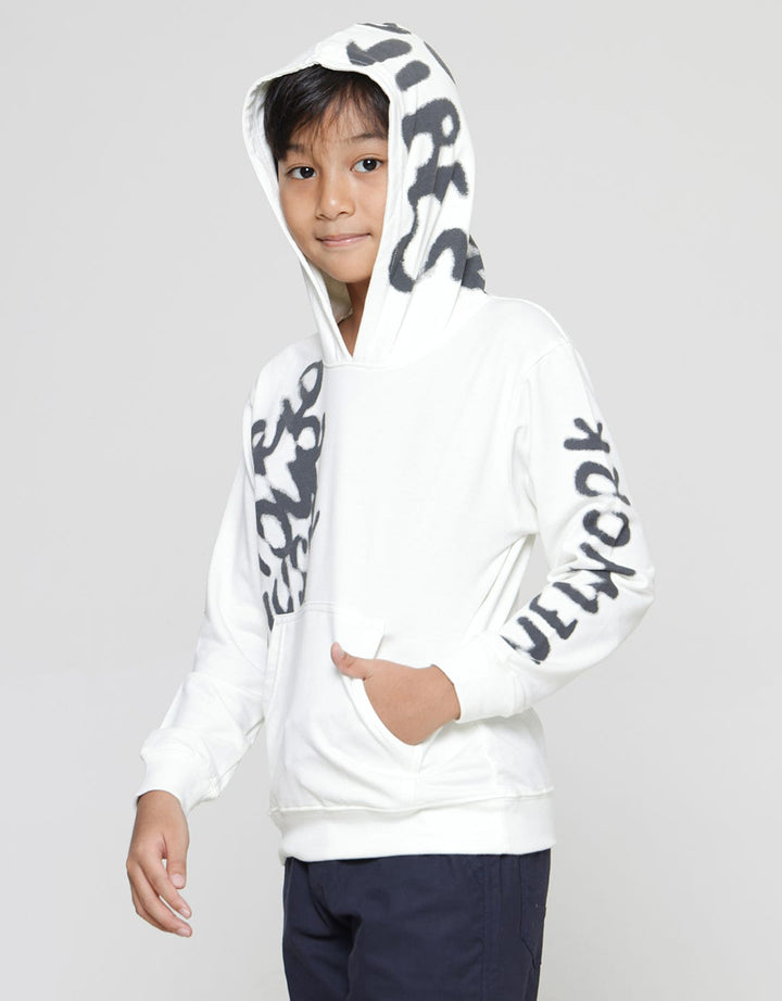 Nevada Sweater Hoodie Abstrack Spray Anak Laki-laki Print Stand Up