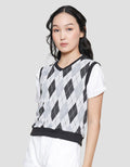Nevada Argyle Pattern Vest Wanita