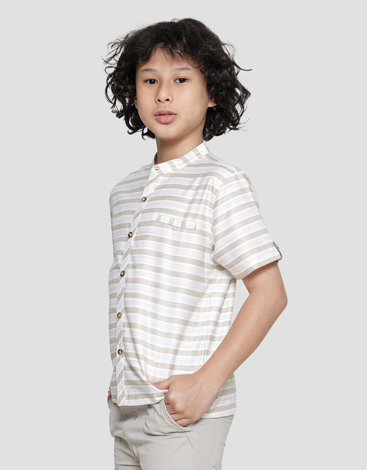 Little M Casual Stripes Koko Anak Laki-laki