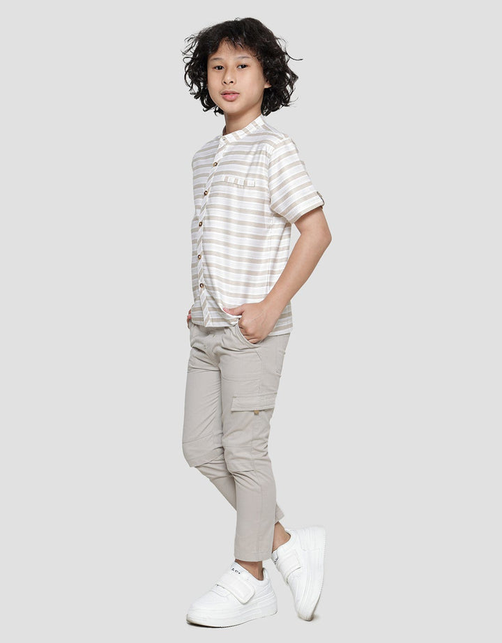 Little M Casual Stripes Koko Anak Laki-laki