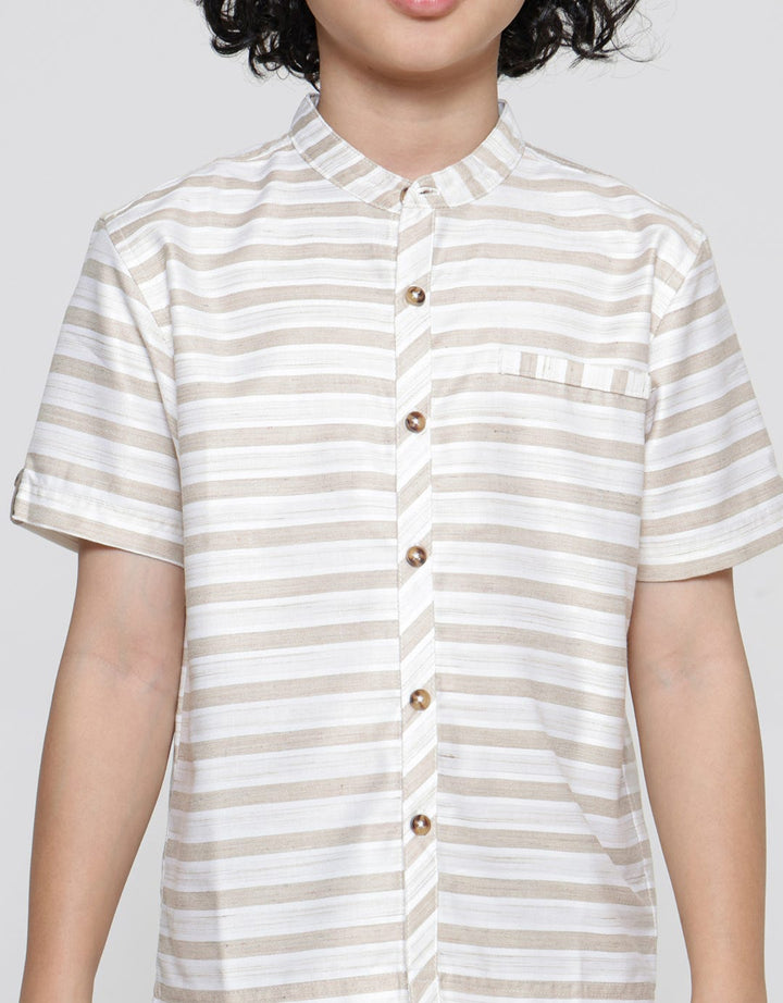 Little M Casual Stripes Koko Anak Laki-laki