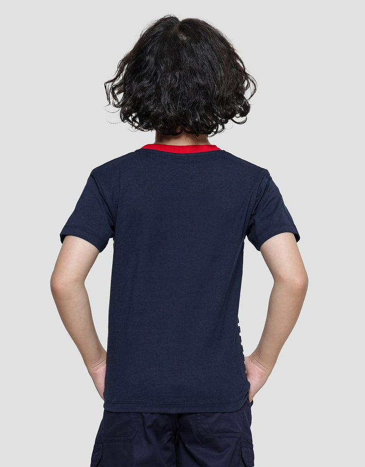 Little M Stripes Plane Kaos Anak Laki-laki