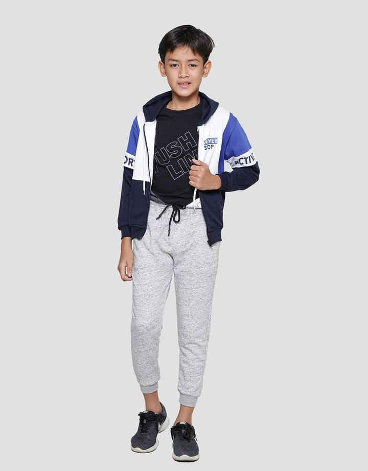 Nevada Jaket Knit Hoodie Colorbock Push Limit Anak Laki-laki